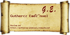 Guthercz Emánuel névjegykártya