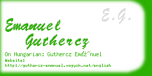 emanuel guthercz business card